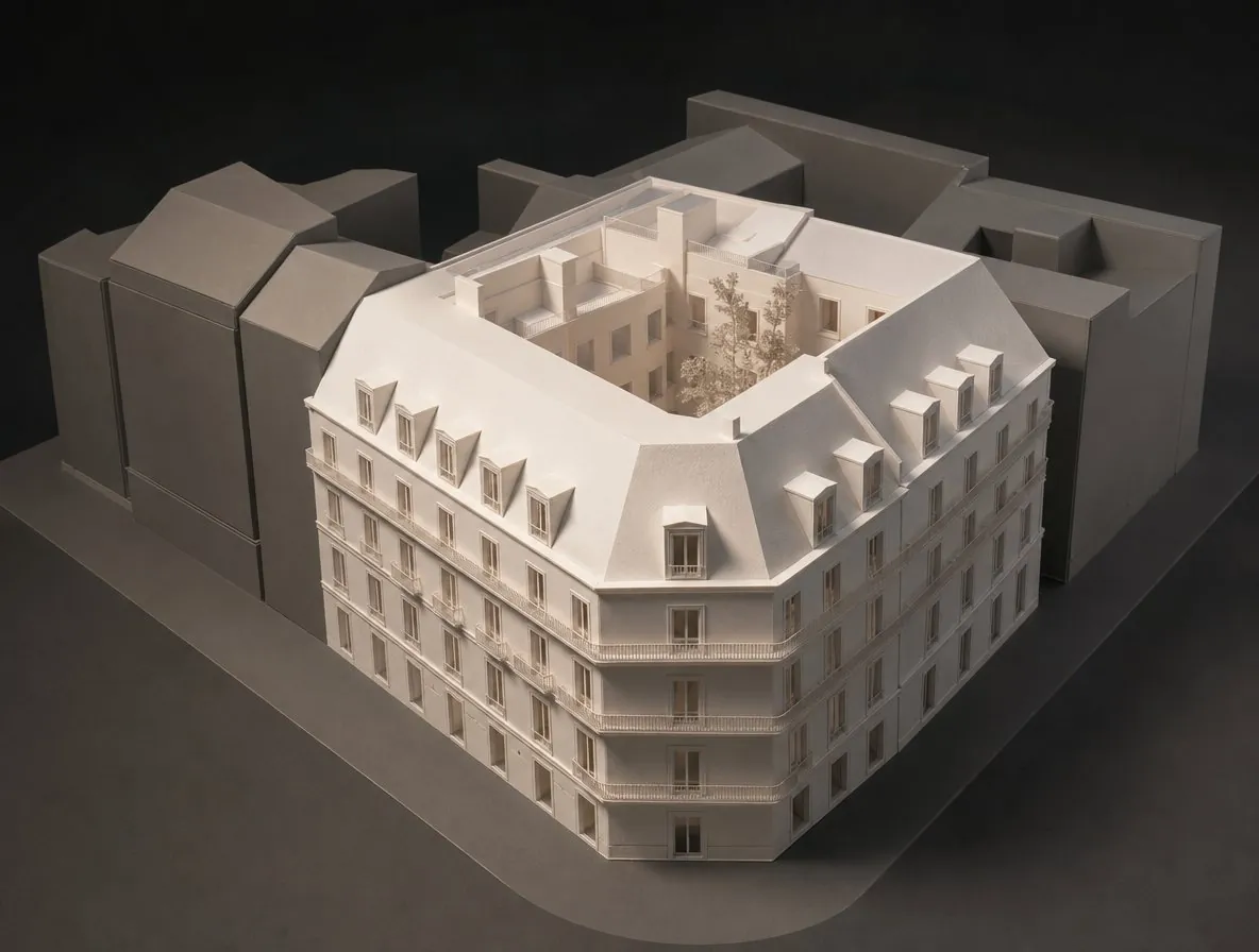 Maquete de estudo volumétrico